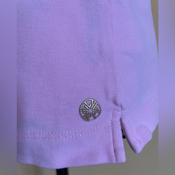 Lilly Pulitzer Meredith Luxletic Polo Shirt Size XS Collared Short Sleeve Pink - Picture 2 of 9